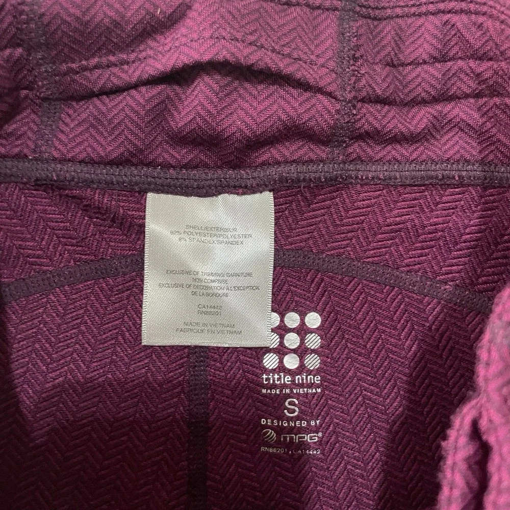 Title‎ Nine leggings Pants Purple Herringbone Women's Small Activewear  Gym